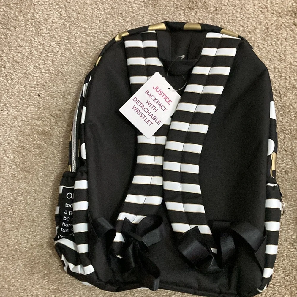 NWT Justice Kids Polka Dot Backpack and Lunchbox Set - Picture 5 of 11